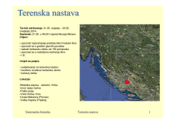 Naputci za terensku nastavu (prezentacija)