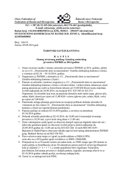 Chess Federation of Šahovski savez Federacije Federation of