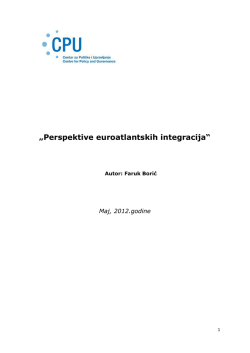 Perspektive euroatlantskih integracija