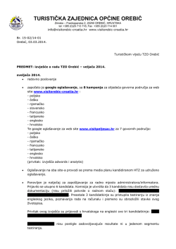 Izvje&scaron;će o radu za veljaču 2014.