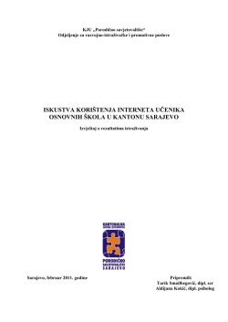 ISKUSTVA KORI&Scaron;TENJA INTERNETA UČENIKA OSNOVNIH