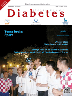 s l a t k i ž i v o t - Hrvatski savez dijabetičkih udruga