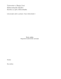 Magnetske karakteristike materijala