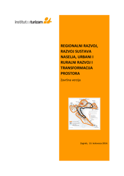 Regionalni razvoj i sustav naselja - Hrvatski zavod za prostorni razvoj
