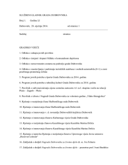 SLUŽBENI GLASNIK GRADA DUBROVNIKA Broj 1. Godina LI