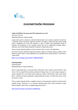 Kratki sadržaji filmova FMFS 2012. - Festival mediteranskog filma Split