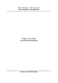 Pravilnik o za&scaron;titi od požara