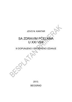 Sa zdravim pčelama u XXI vek - Savez pčelarskih organizacija Srbije