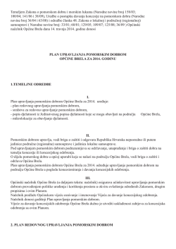 Plan upravljanja pomorskim dobrom za 2014.