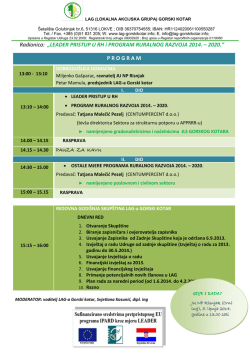 Radionica: &bdquo;LEADER PRISTUP U RH i PROGRAM