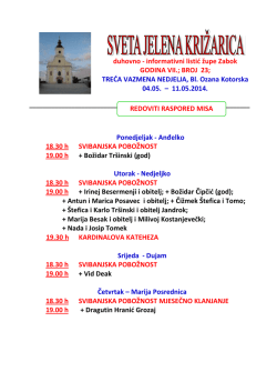 duhovno - informativni listić župe Zabok GODINA VII.; BROJ 23