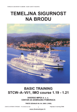 TEMELJNA SIGURNOST NA BRODU - BASIC