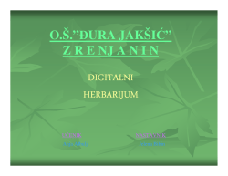 O.&Scaron;.&rdquo; URA JAK&Scaron;I Ć&rdquo; Z R E NJ A N I N DIGITALNI HERBARIJUM