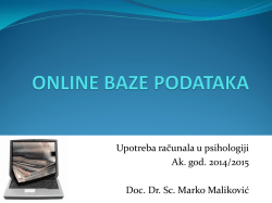 ONLINE BAZE PODATAKA
