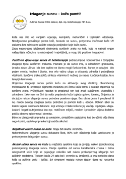 Izlaganje suncu &ndash; koža pamti!