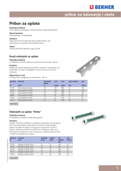 pribor za &scaron;alovanje i skele Pribor za oplate