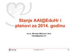 O stanju AAI@EduHr i planovima za 2014. godinu