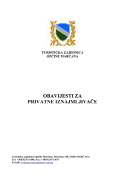 Upute za iznajmljivače