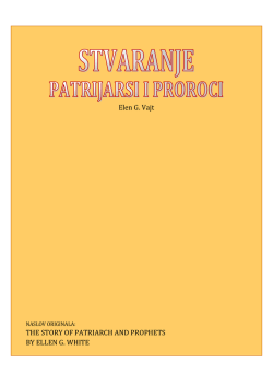 Stvaranje - Patrijarsi i proroci