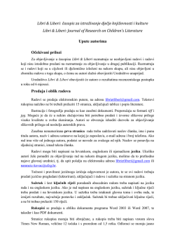 Upute autorima - Libri & Liberi