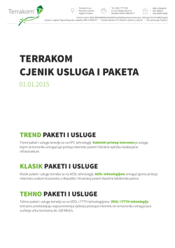 TERRAKOM CJENIK USLUGA I PAKETA