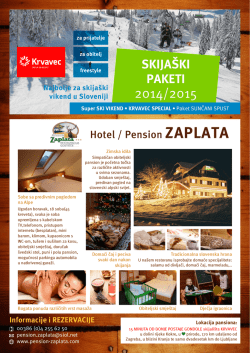 SKIJA&Scaron;KI PAKETI - Pension Zaplata