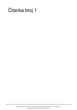 Čitanka broj 1