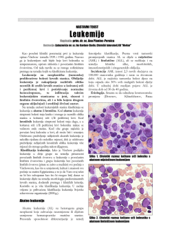 Leukemije - Medicinar