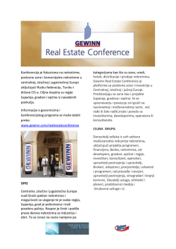 Izvje&scaron;taj Gewinn Real Estate Conference