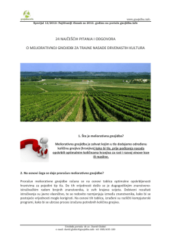 24 najče&scaron;ćih pitanja i odgovora o meliorativnoj gnojidbi