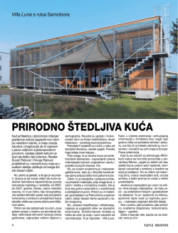 PRIRODNO &Scaron;TEDLJIVA KUĆA