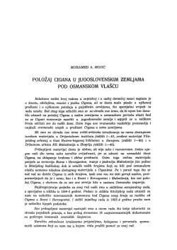 Položaj Cigana u jugoslovenskim zemljama pod osmanskom vla&scaron;ću