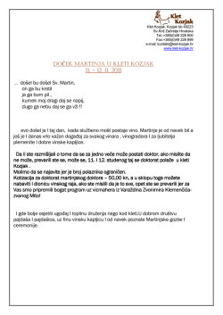 DOČEK MARTINJA U KLETI KOZJAK 11. - 12. 11. 2011