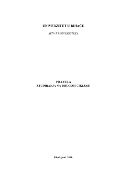 pravila studiranja na drugom cilkusu studija