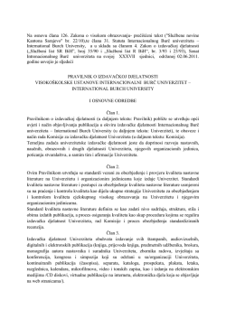Na osnovu člana 126. Zakona o visokom obrazovanju