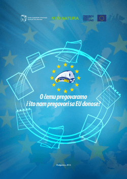 O čemu pregovaramo i &scaron;to nam pregovori sa EU donose?