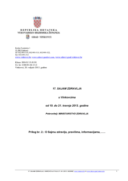 O 17. sajmu zdravlja, pravilima, informacije