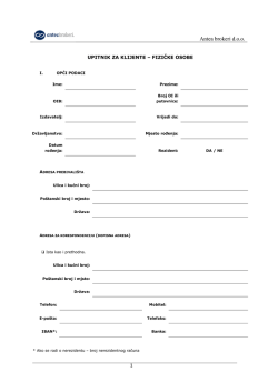 Upitnik za fizičke osobe