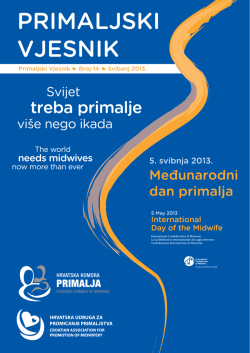 PRIMALJSKI VJESNIK - Hrvatska Udruga za Promicanje Primaljstva