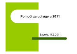 Pomoći za udruge u 2011 - Gradski ured za poljoprivredu i šumarstvo