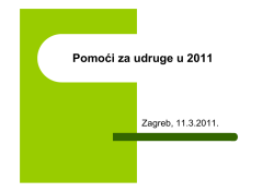 Pomoći za udruge u 2011 - Gradski ured za poljoprivredu i &scaron;umarstvo