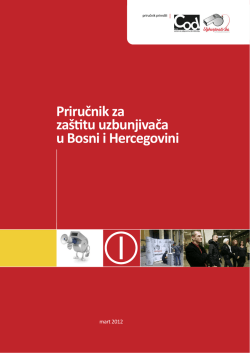 Prirucnik za sistemsku zastitu Uzbunjivaca u BiH