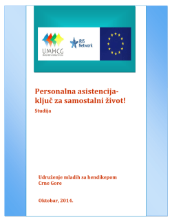 Personalna asistencija-ključ za samostalni život!