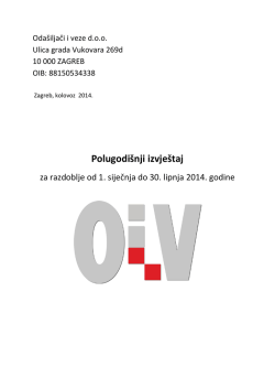 Polugodi&scaron;nje izvje&scaron;će 2014.