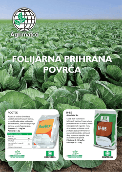 Agrimatco &ndash; Folijarna prihrana povrća