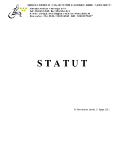 Statut Udruge - Udruga osoba s invaliditetom Loco-Moto