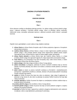 nacrt zakona o platnom prometu
