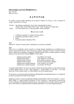 Z A P I S N I K - Splitski savez &scaron;portova