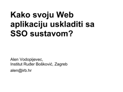 Kako svoju Web aplikaciju uskladiti sa SSO sustavom?