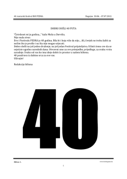 Bilten br.1 u pdf formatu. - KSC